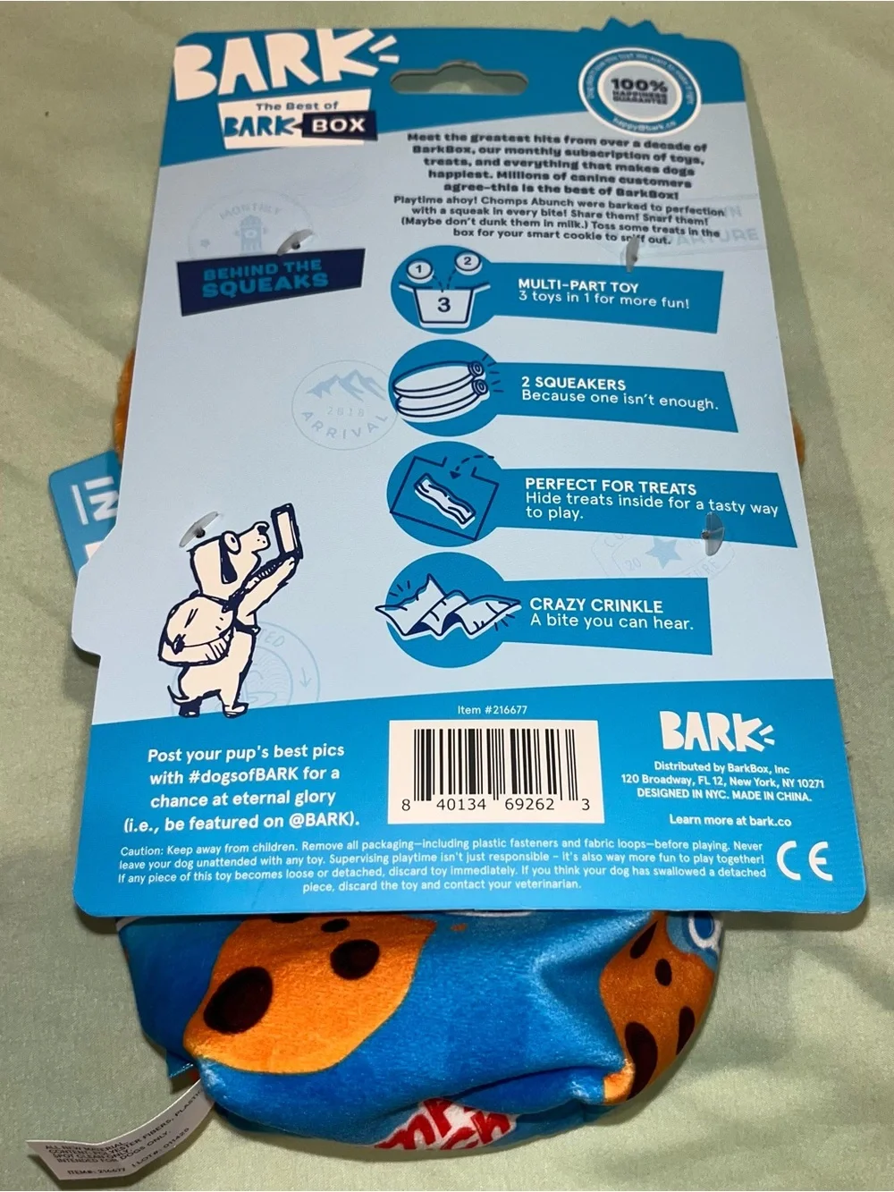 NEW BARK Cookie Box Dog Toy – Squeaky Plush Set